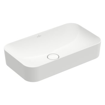 Раковина накладная Villeroy & Boch Finion, прямоугольный, 60×35 см, CeramicPlus, белый